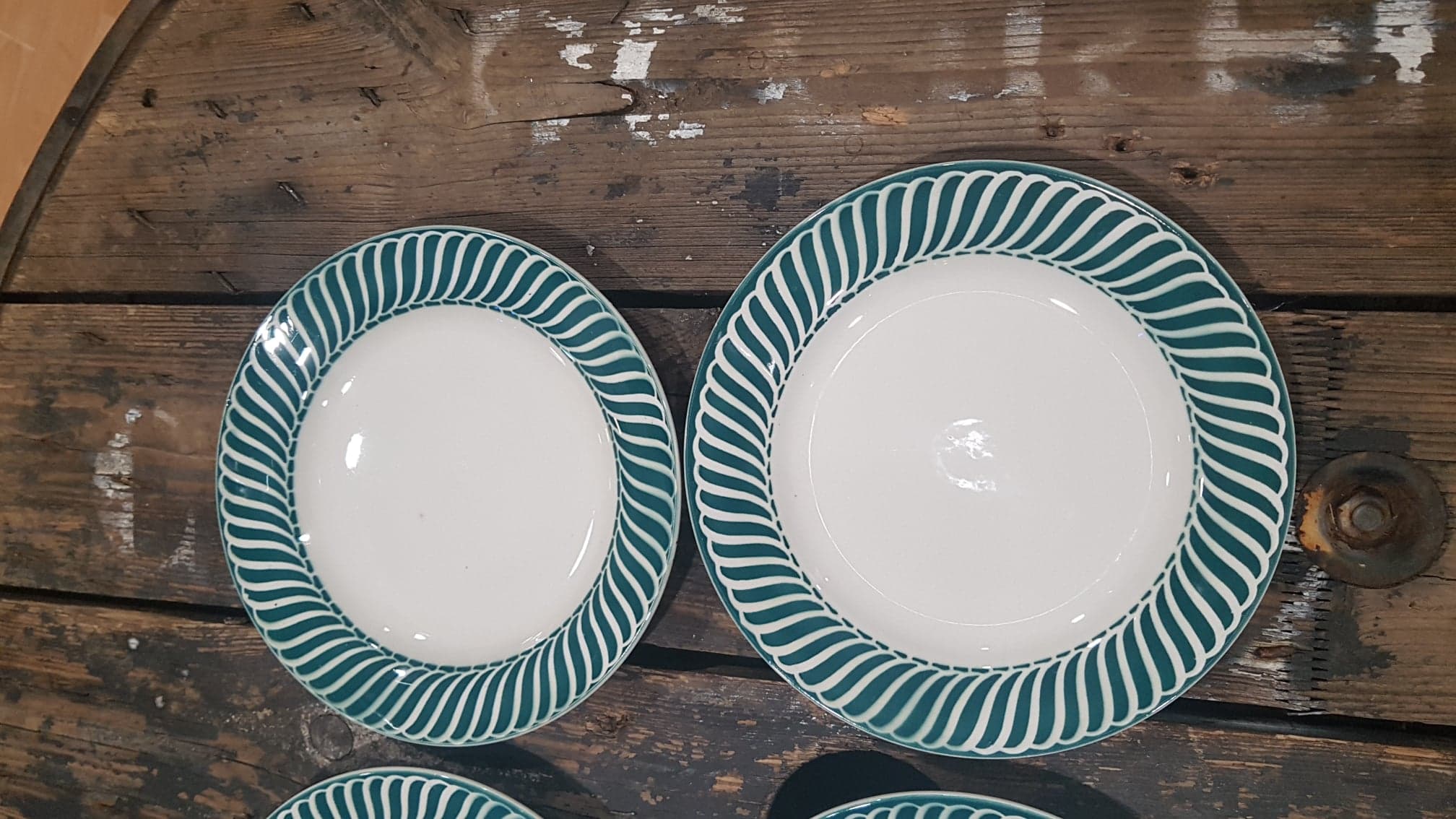 Set of 4 plates Digoin Sarreguemines model Jacquot