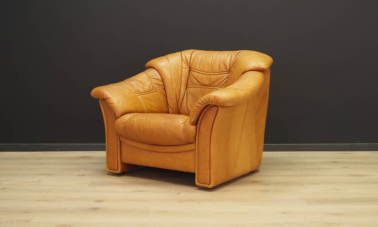 Cognac living room set, Danish design, 1970s, manufacturer: Skalma Møbelfabrik