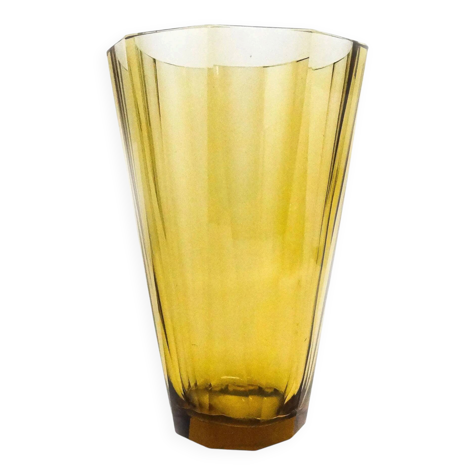 Art Deco vase, crystal, Bohemia, Czechoslovakia, 1930s