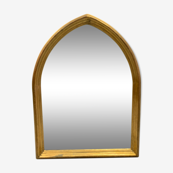 Miroir ancien en bois doré - 42x31cm