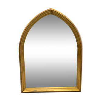 Miroir ancien en bois doré - 42x31cm