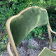 Lot de 4 fauteuils pliants vintage en velours vert