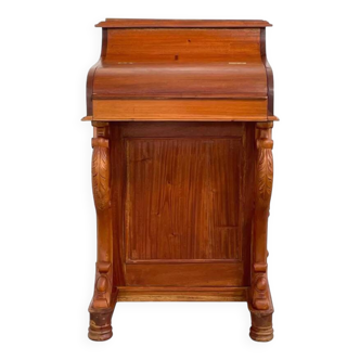 20th century Davenport desk with walnut piano top