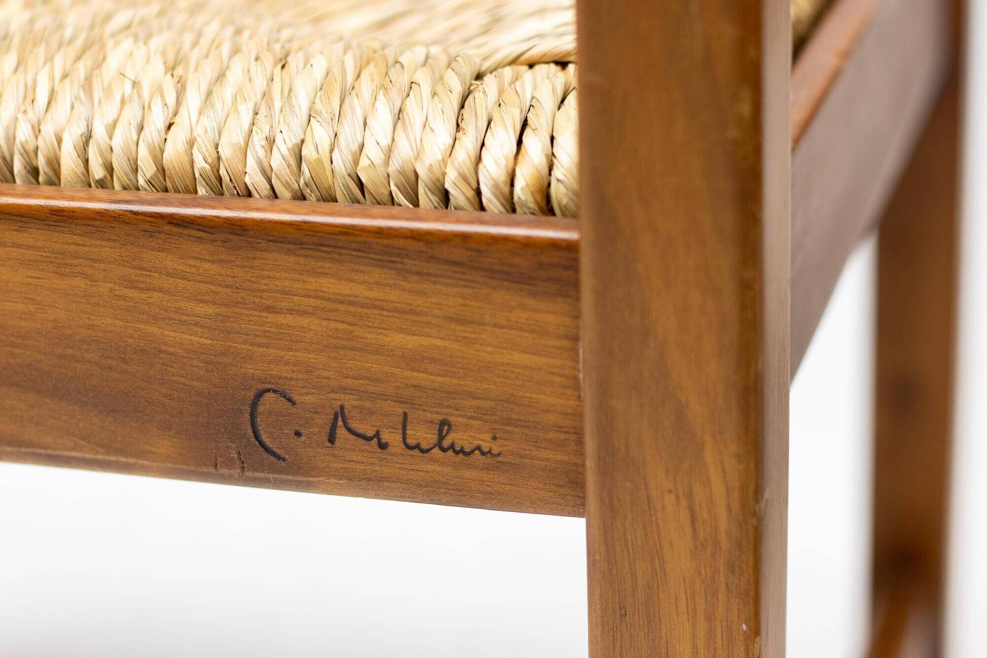 Set of four Torbecchia dining chairs by Giovanni Michelucci for Poltronova.