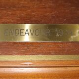 Model boat wall frame, half-hull Endeavour 1934
