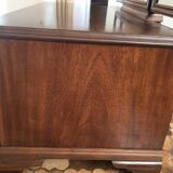 Heal's mahogany dressing table with triptych mirror