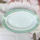 Ravier luneville "dauphine" porcelaine blanc vert