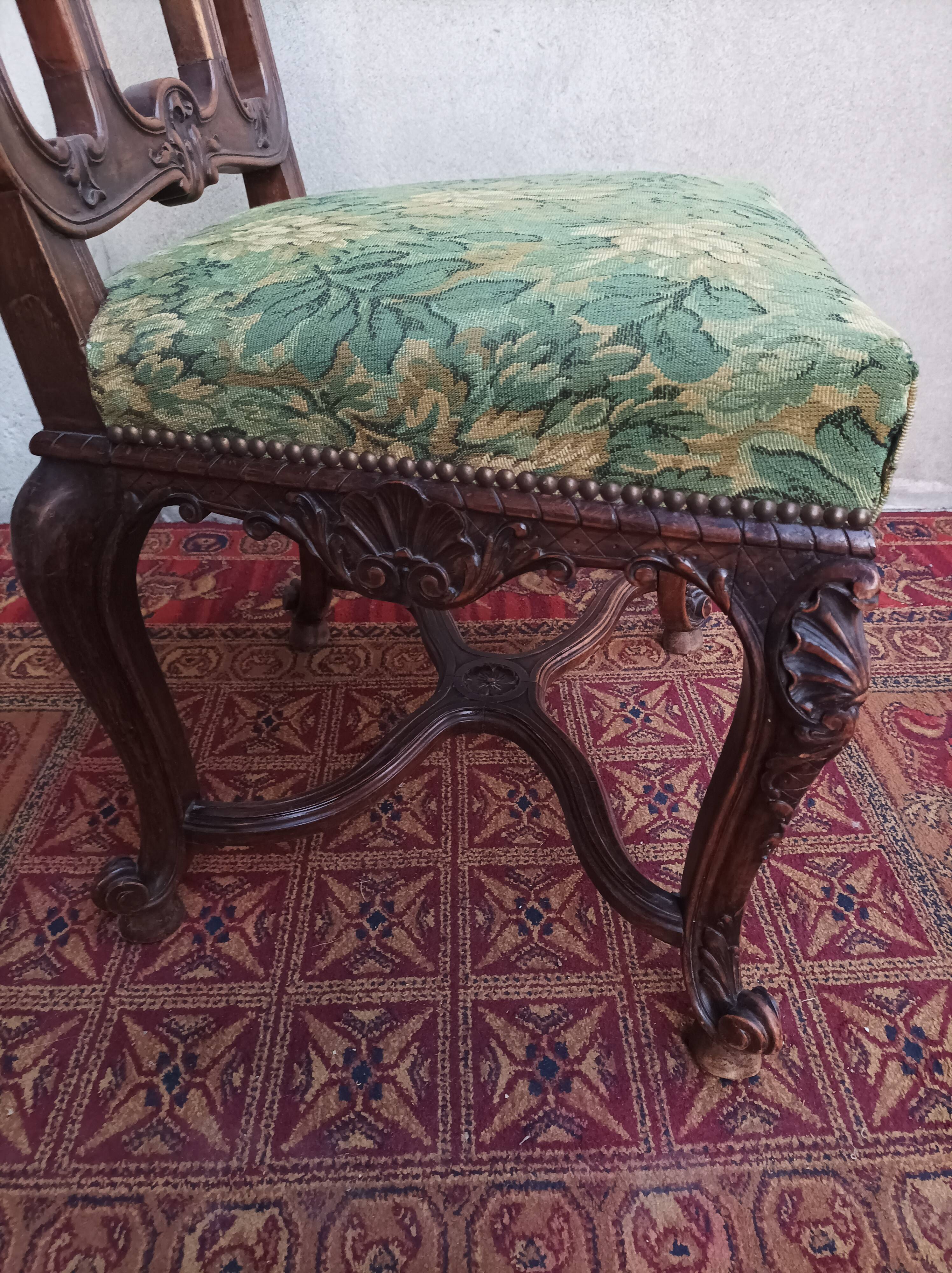 Louis XV chair in walnut 19th