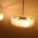 2 ice hanging lamps Doria Leuchten silver 40 cm