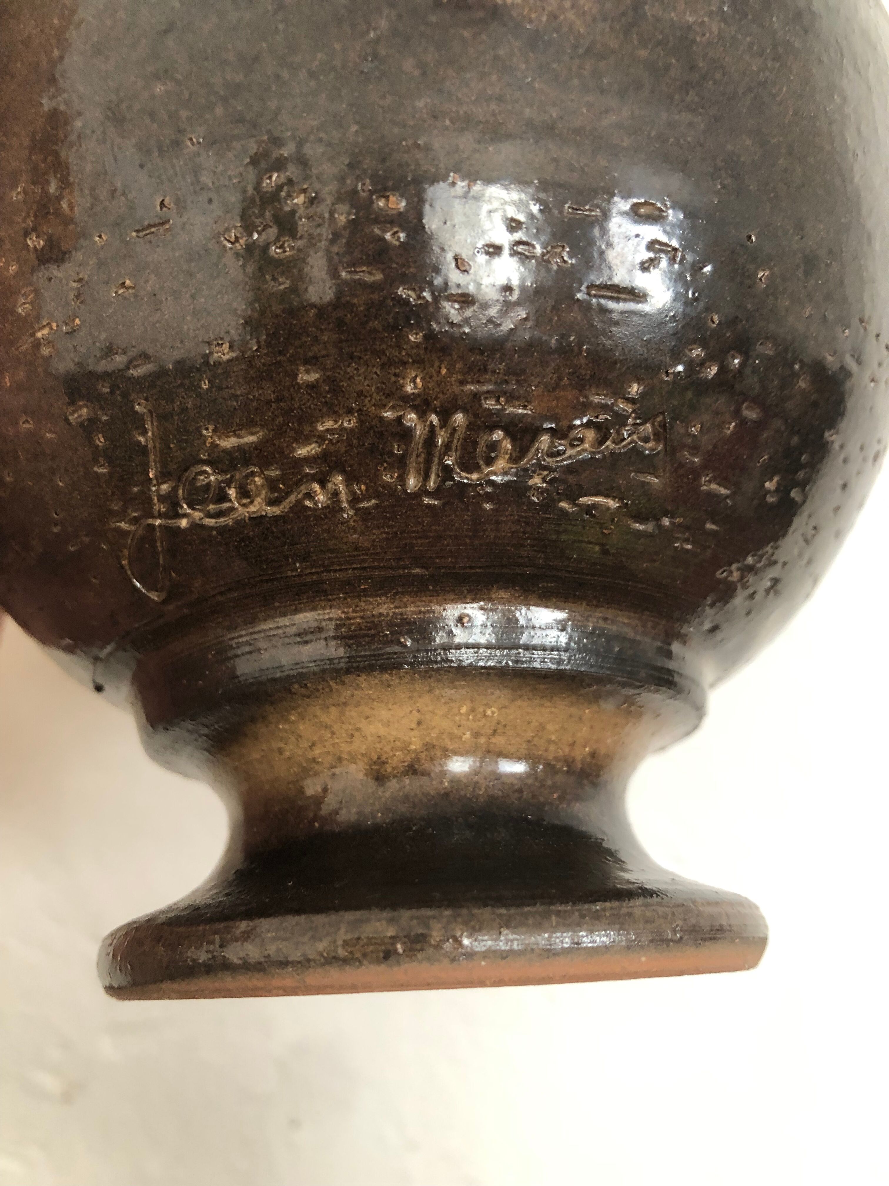 Ceramic chalice signed Jean Marais