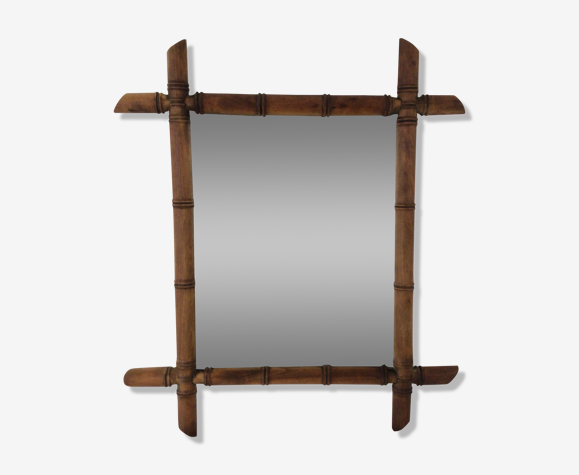 Miroir bambou 1900, 38*45cm