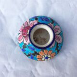 Faience vase and longwy enamels