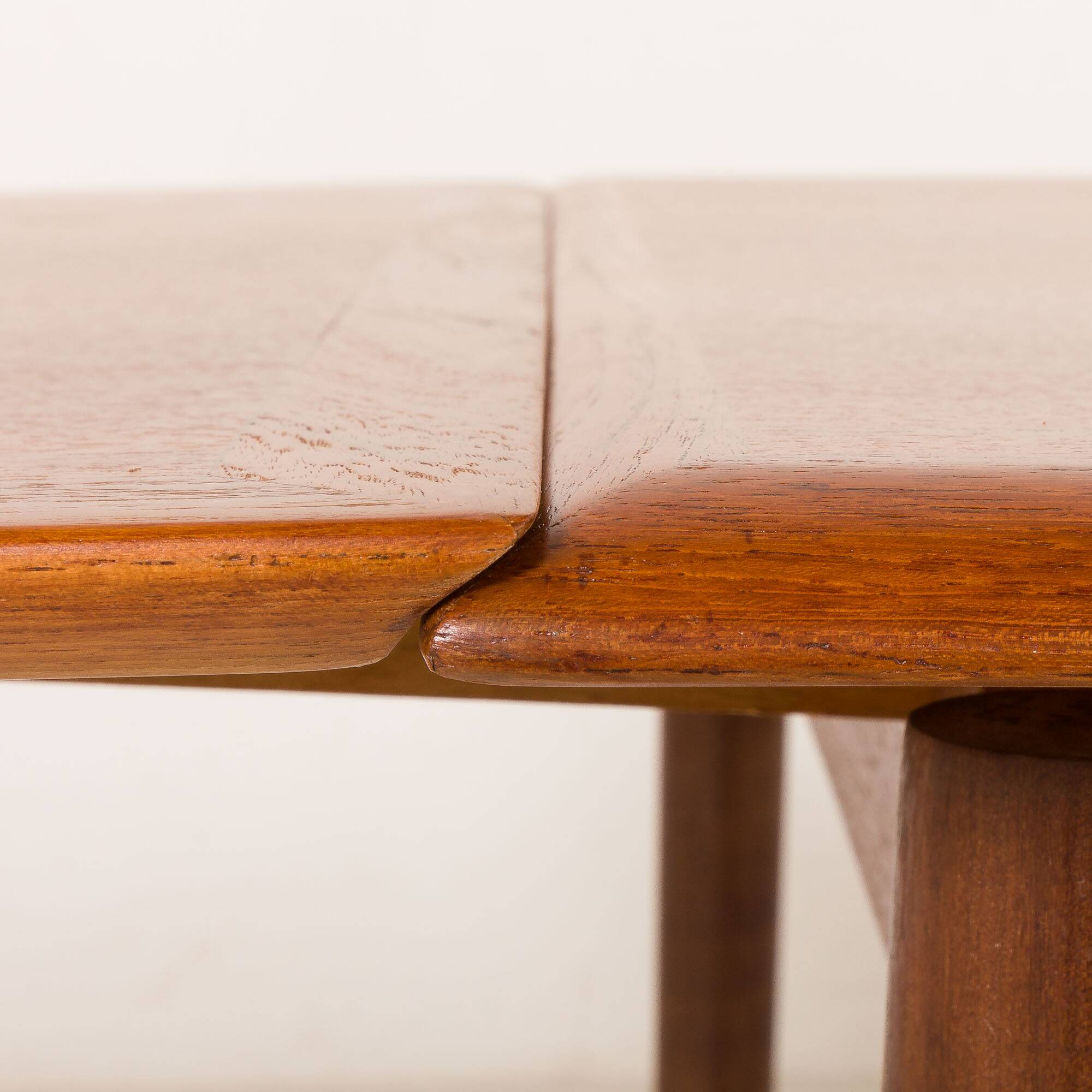 Small Danish square teak dining table with extensions, 1960s
