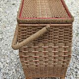 Vintage work box in braided rope