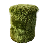 Moulded pouf with 70s green chest
