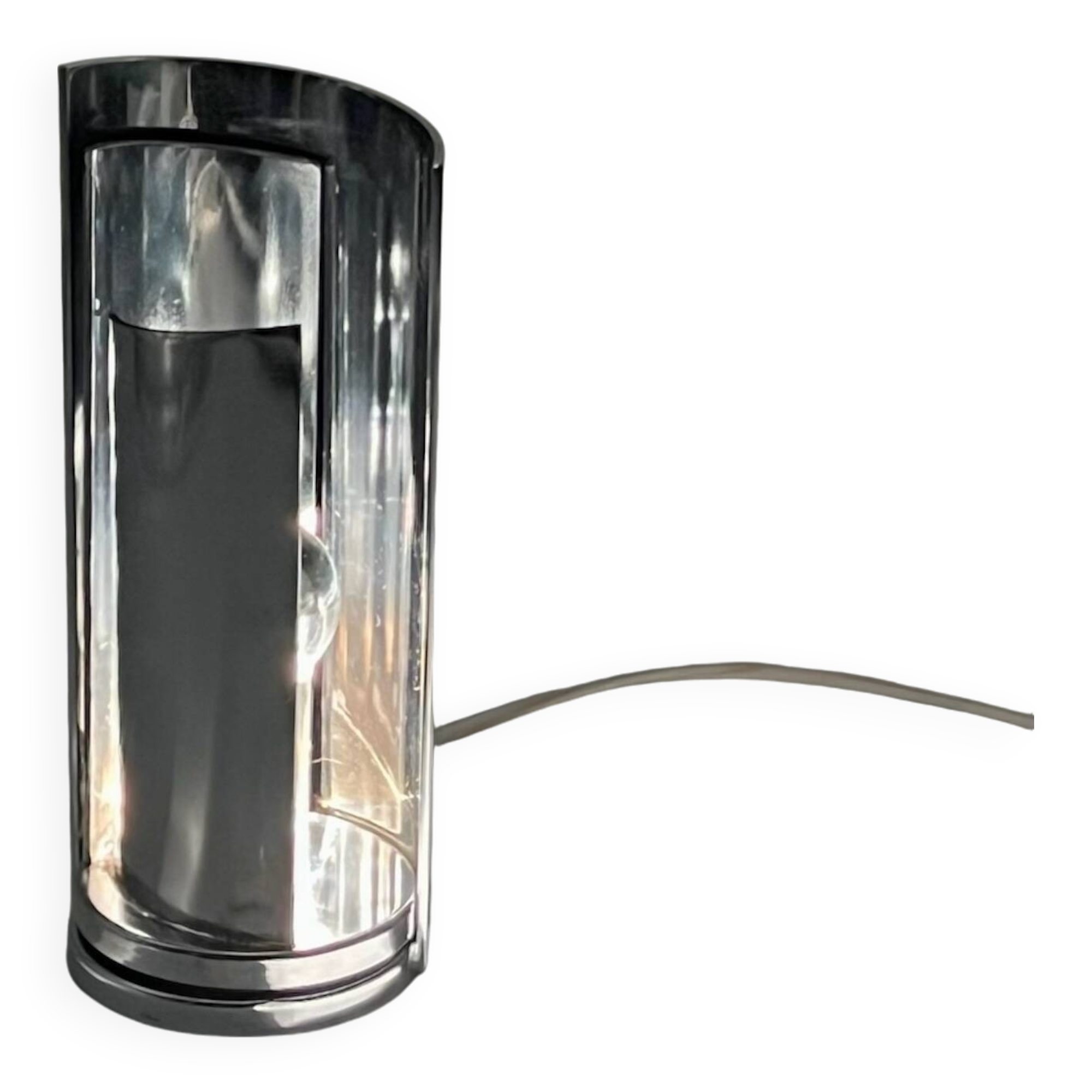 Space Age Chrome Metal Table Lamp Selenova TA447, Italy 1970s