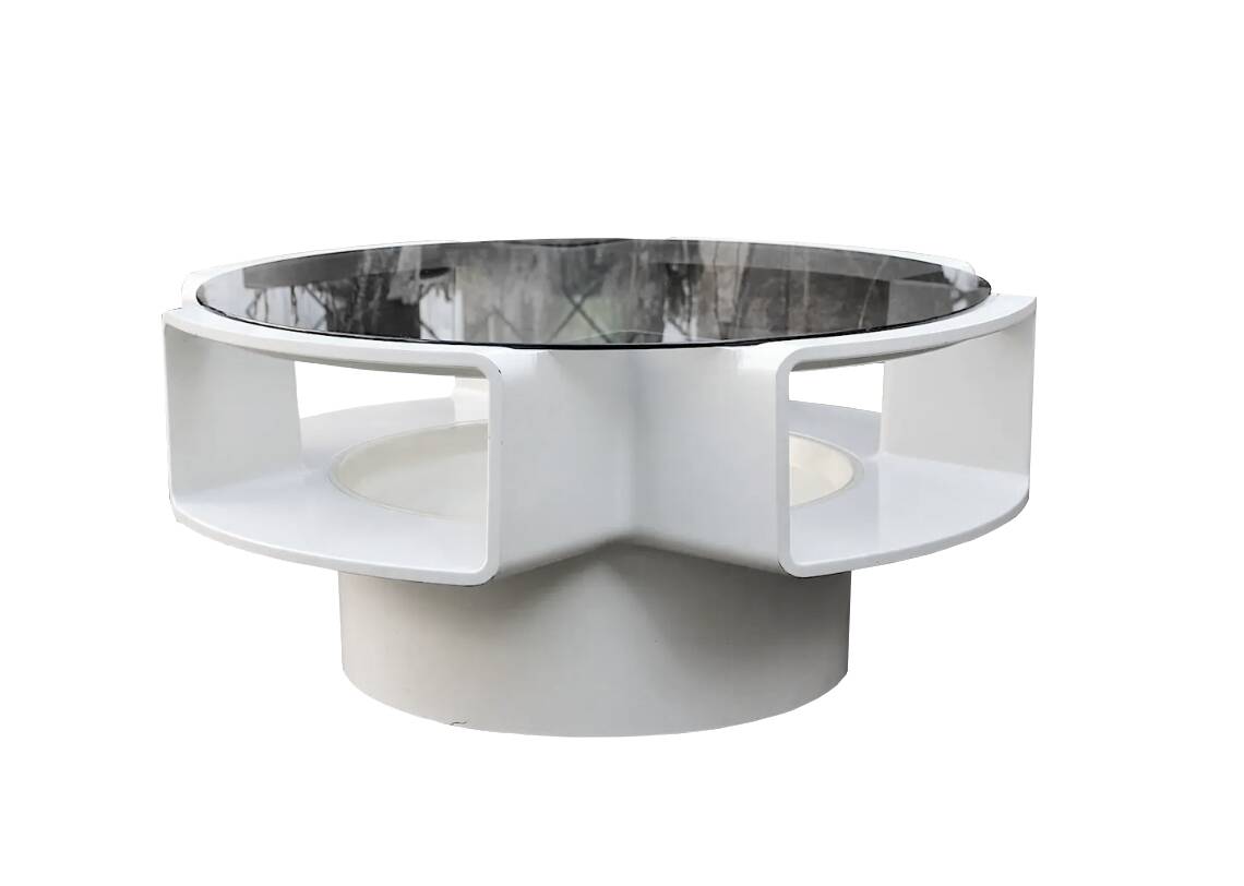Vintage UFO Coffee Table • Jean Maneval • Space Age • 1970