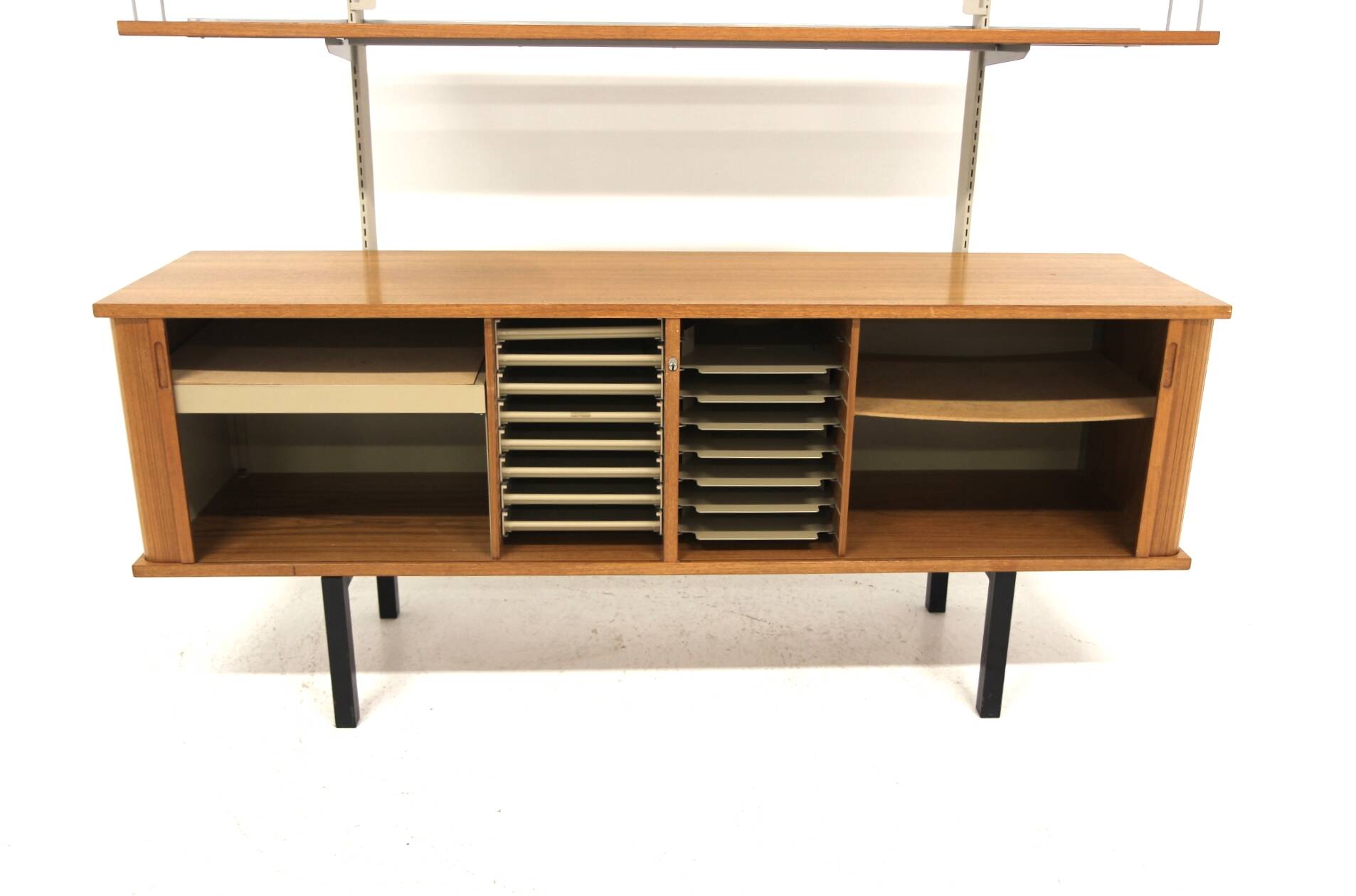 Scandinavian teak “drum rack” sideboard, Sweden, 1960