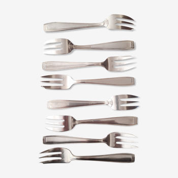 8 Ercuis art deco dessert forks