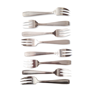 8 fourchettes à desserts Ercuis