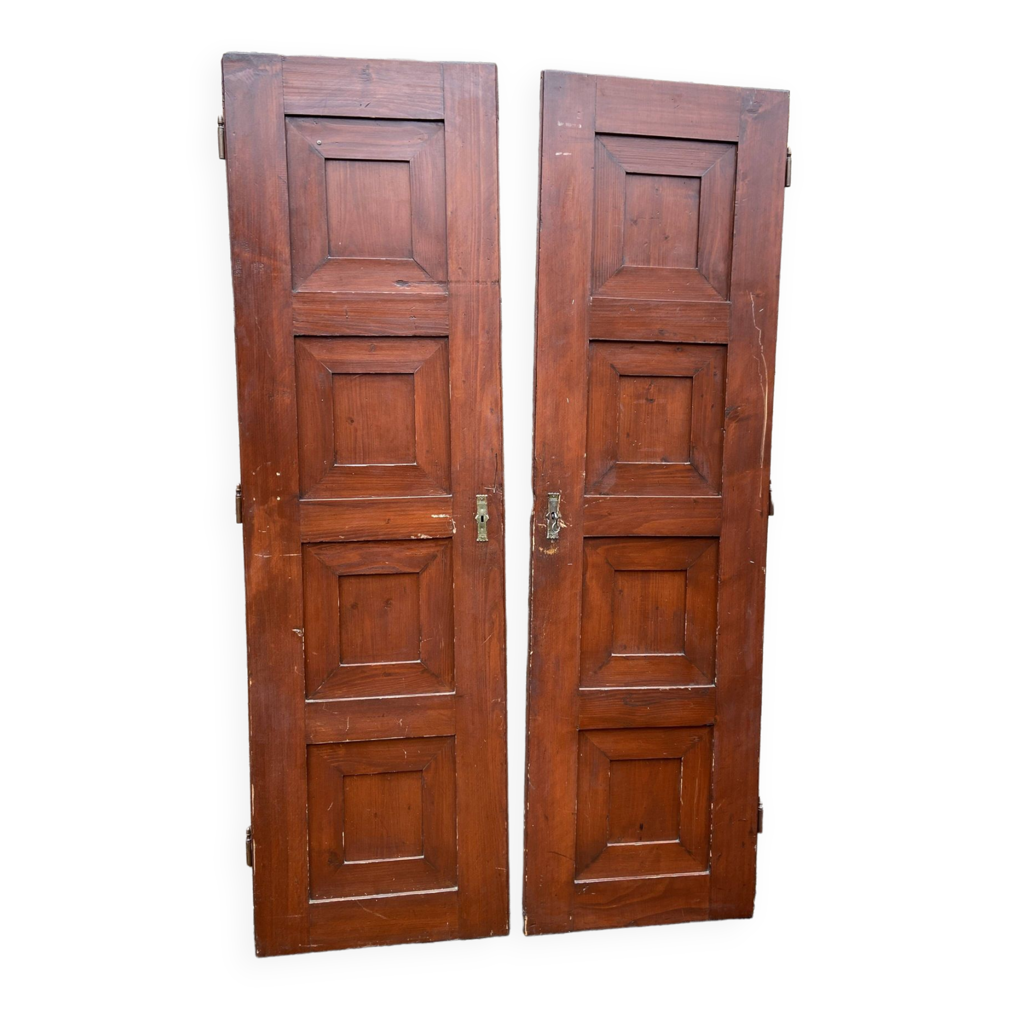 Paire de portes persiennes volet vintage shutters décoration tête de lit aménagement 1950
