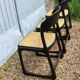 Chaises Baumann traîneau avec cannage