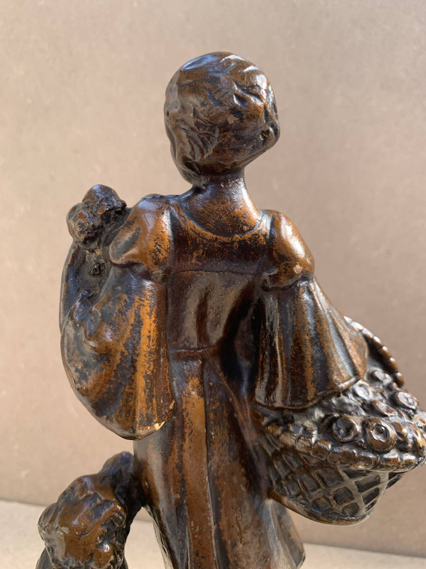 Statuette plâtre Art Nouveau
