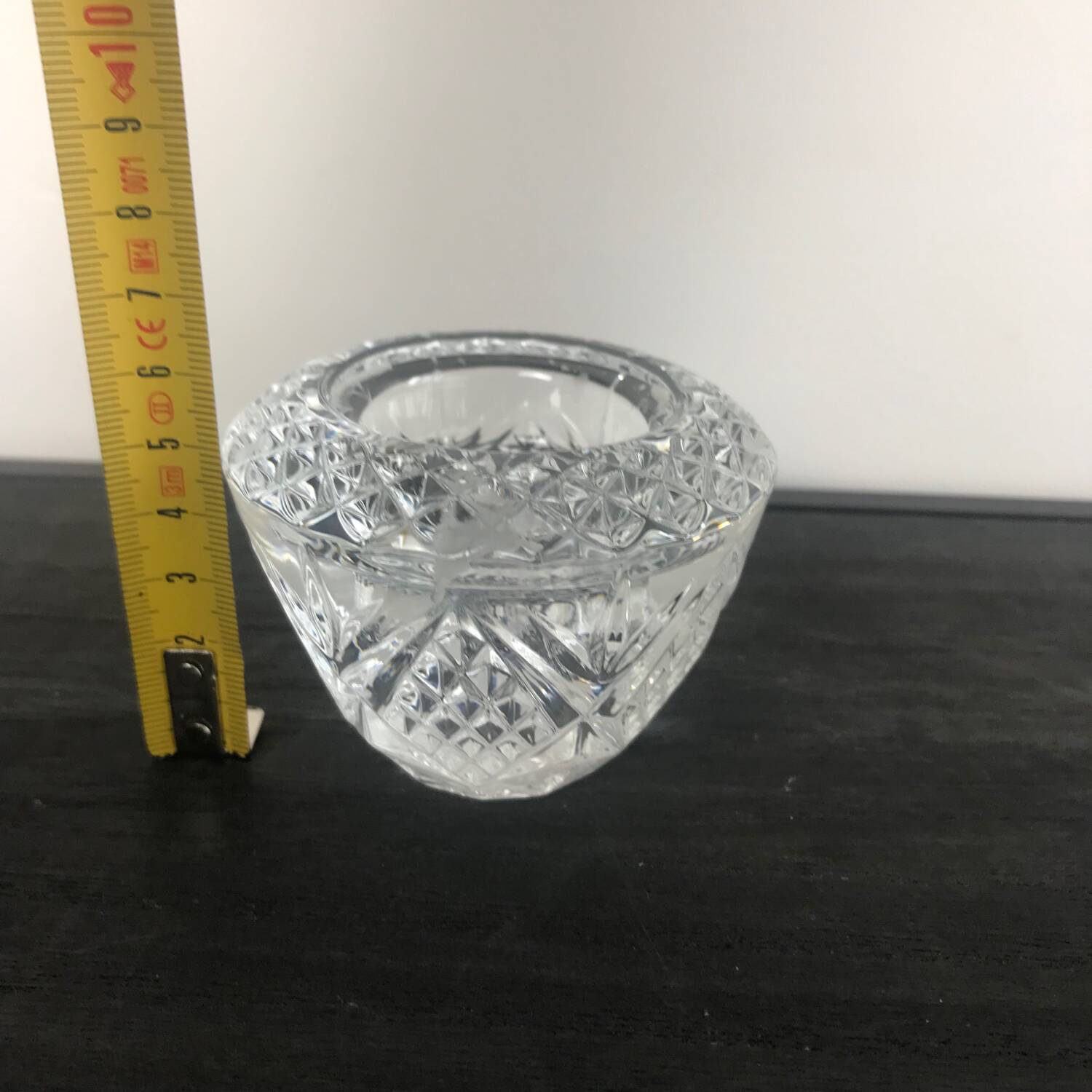 Vintage crystal candle holder fontenay model from maison cristal d'arque