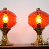 Pair of Design Glass Table Lamps, 1960s