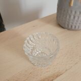 Small molded glass candle holder