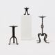 Brutalist Sculptural Wrought Iron Candle Holder 1960s