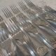 12 silver plated dessert forks, goldsmith Frionnet shell 18.3cm