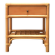 Bedside or side table in wood, bamboo and rattan, 1970s