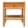 Bedside or side table in wood, bamboo and rattan, 1970s