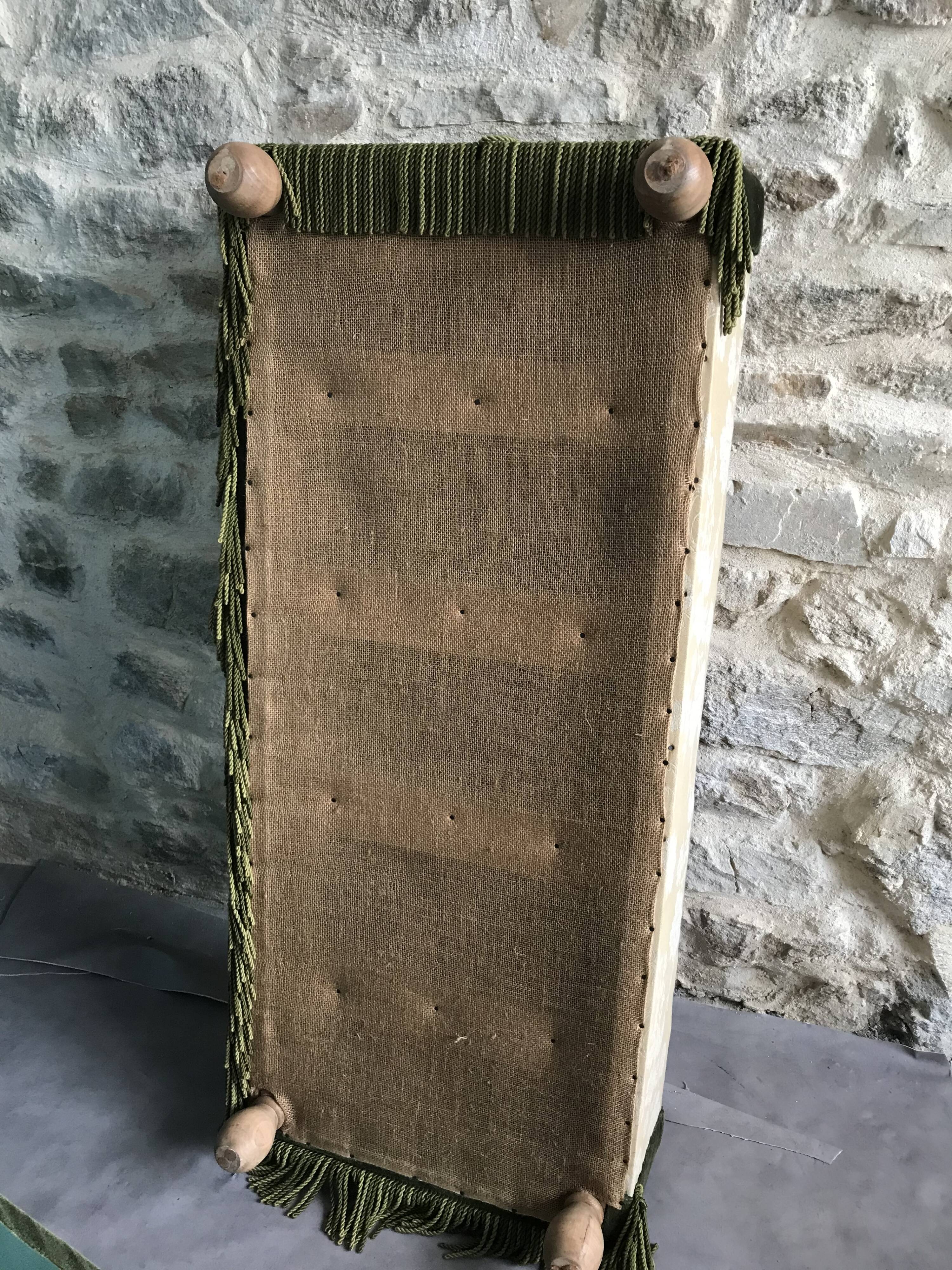 Green vintage bench