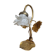 Lampe en laiton doré feuilles et fleur de nénuphar