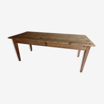 Table de ferme en bois brut