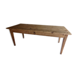 Farmhouse table in raw wood
