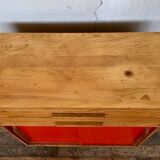 Commode vintage 2 portes coulissantes 2 tiroirs