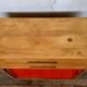 Small infilade vintage chest of drawers 2 sliding doors 2 drawers