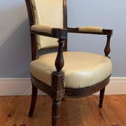 Fauteuil directoire, similicuir, XIXème
