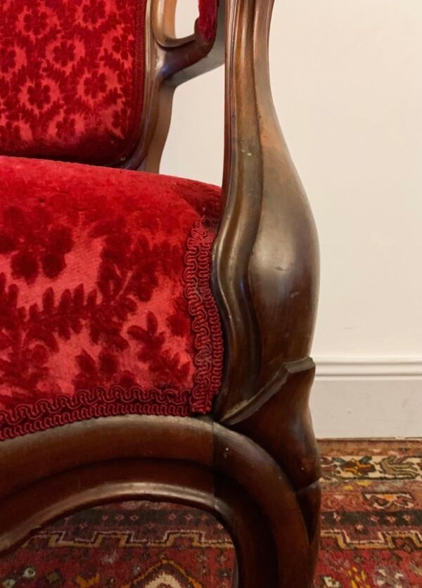 Fauteuil Cabriolet Style Louis XV, circa 1850