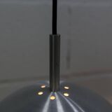 Pair of functional 70's aluminum ball pendants