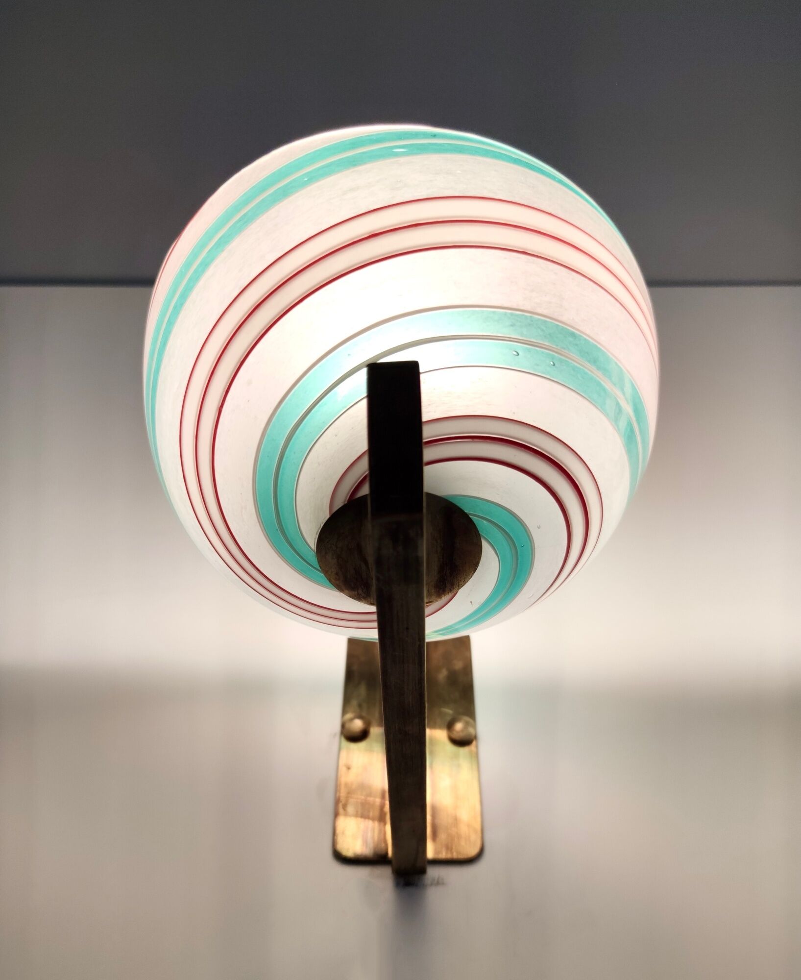Murano Glass and Brass Wall Light by Dino Martens for Aureliano Toso, Italy