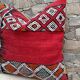 Vintage cushion cover in Berber kilim: Moroccan wool cushion.