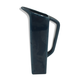 Square blue ceramic jug