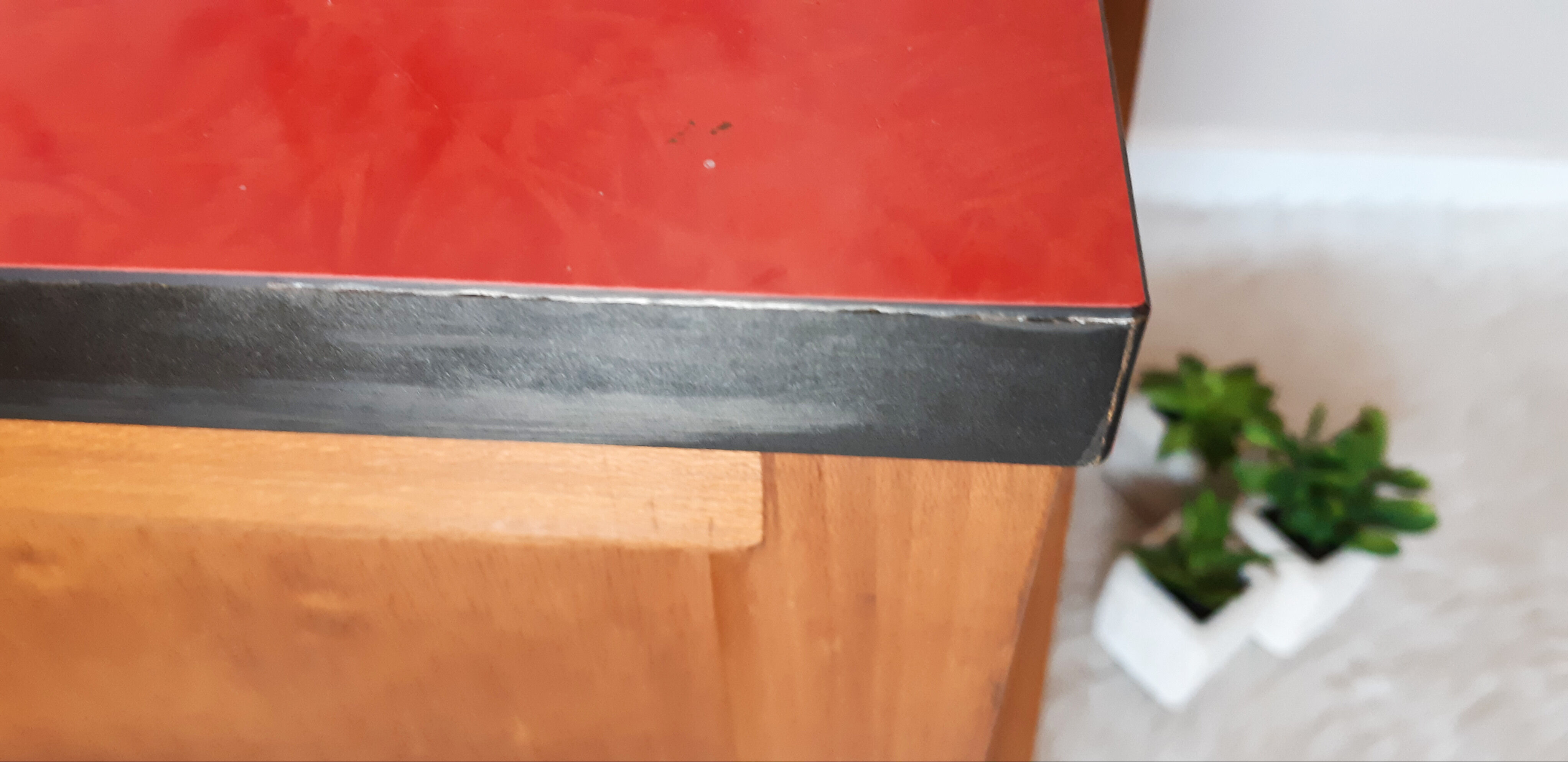 Teak and formica toy chest