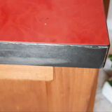 Teak and formica toy chest