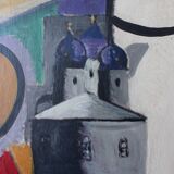 Peinture cubiste moderniste signée