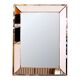 Rectangular mirror with pink parclose attributed to Jacques Adnet - circa 1940